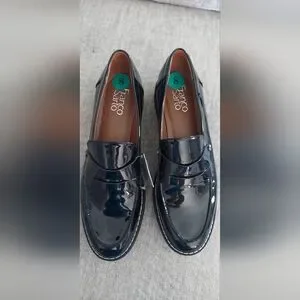 Franco Sarto | Shoes | Franco Sarto Glossy Black Loafers 